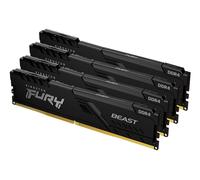 Kingston Technology FURY Beast 64GB 3200MT/s DDR4 CL16 DIMM (Kit of 4) 1Gx8 Black