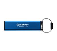 Kingston Technology IronKey 32GB Keypad 200 FIPS 140-3 Lvl 3 AES-256 Hardware Encrypted 32 GB USB Type-A 3.2 Gen 1 (3.1 Gen 1) 145 MB/s Sleeve Blue