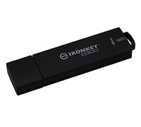 Kingston Technology IronKey D300 USB Flash Drive 32GB USB Type-A 3.0 (3.1 Gen 1) Black - USB Flash Drives (32 GB, USB Type-A, 3.0 (3.1 Gen 1), 250 MB/s, Cap, Black)