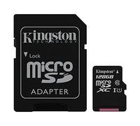 Kingston Technology SDC10G2/128GB 128 GB UHS Class 1/Class10 Flash Memory Card (microSDXC to SD Adapter Included), Black