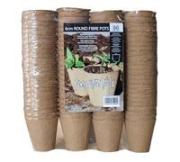 Kingston Tools 96-Pack 6cm Biodegradable Fibre Pots - Germination & Nursery Pots - Peat-Free & Organic- Ideal for Seeds, Seedlings and Cuttings