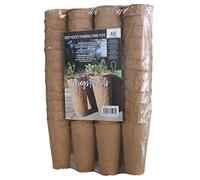 Kingston Tools Extra Long Root Training Fibre Pots 9cm Tall - Peat-Free Biodegradable Wood Pulp - Ideal for Seeds, Seedlings and Cutting Pack of 48