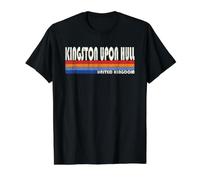 Kingston Upon Hull United Kingdom Retro 70s 80s Style Value Graphic T-Shirt, Men, Black, M