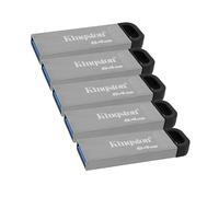 Kingston USB 3.2 Gen 1 DataTraveler Kyson - DTKN/64GB (Pack of 5) | 200MB/s read, USB 3.2, (5 items)