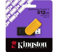 Kingston Technology DataTraveler 512GB Portable USB 3.2 Gen 1 Exodia S (Black/Yellow)
