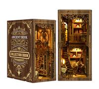 KingStora DIY Book Nook Kit - Ancient Book Collection Room - Library & Reading Room - 3D Puzzle, Handcrafted Bookend for Adult