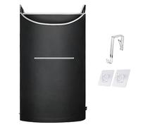 KINGSUSLAY Hanging on Laundry Bag, Collapsible Hanging Washing Basket，X-Large Capacity Door Hanging Laundry Bag and Door Laundry Basket for Dirty Laundry(89 x 56CM, Black)