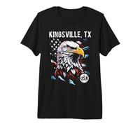 Kingsville Texas Patriotic Eagle USA Flag Vintage Design Premium T-Shirt