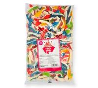 Kingsway Gummy Sharks 3kg Bulk Bag, Blue and White Foam Bottom Jelly Sweets, Halal Candy treats for Party Bags and Sharing Bowls
