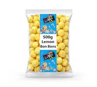 Kingsway Lemon Bon Bons 500g Bulk Sharing Bag, Traditional Dusted Chewy Sweets | Zesty Citrus Flavour | Perfect for Party Bags and Sharing Bowls