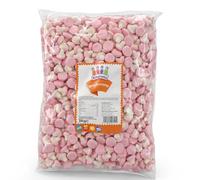 Kingsway Mushrooms 3kg Bulk Bag, Soft and Chewy Foam Sweets, Strawberry Flavour Candy for Party Bags, Sweet Tables and Gifting