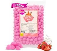 Kingsway Pink Marshmallow Paint Balls Bag - Classic Old Fashioned Sweets, Chewy Bulk Sweets, 900g, 150 Pcs, Delicious Strawberry and Vanilla Flavoured Marshmallows, Perfect for Travel and Any Occasion