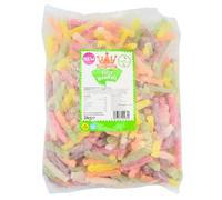 Kingsway Vibrant Mixed Fruit Fizzy Meerkat Shaped Gummies 3kg Bulk Sharing Bag | Tangy Sugar Dusted Retro Sweets Perfect for Parties and Celebration Tables