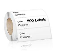 Kingtac 500pcs Food Labels,Freezer Labels 1 x 3 Inch Removable for Food Containers, Mason Jar Labels, No Residue Food Storage Labels Perfect for Kitchen,Can Not be Torn