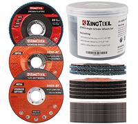 KingTool 27pcs Angle Grinder Wheel Set, Grinder Disc Set Includes 20pcs Cutting Wheel, 5pcs Grinding Wheel, 2pcs Flap Discs with 4-1/2 Inch Diameter and 7/8 Inch Arbor for Steel and Stainless Cutting