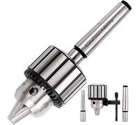 KingTool 4 Pcs Drill Chuck Set - 1/2-Inch Drill Chuck with Chuck Key with #1 (JT33-MT1) and #2 (JT33-MT2) Morse Taper Arbor