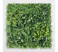 Kingtoss Artificial Boxwood Vertical Garden Fence Panels, UV Stable Greenery Living Wall Backdrop, Low Maintenance Faux Decorative Green Wall for Home, Office, Patio & Garden