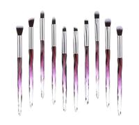 Kingtree Eyeshadow Makeup Brushes, 10PCS Crystal Brushes for Eye Makeup Premium Synthetic Bristles Eyeshadow Eyeliner Blending Crease Makeup Eye Brush Set, Professional Eyebrow Lip Make Up Tools