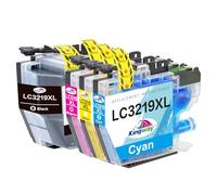 KINGWAY LC3219XL Ink Cartridges 4-Pack, Replacement for Brother LC3217 Ink Cartridges Multipack, Compatible with MFC-J5330DW MFC-J5730DW MFC-J5930DW MFC-J6530DW MFC-J6930DW MFC-J6935DW MFC-J5335DW