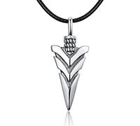 KINGWHYTE Arrow Necklace 925 Sterling Silver Arrowhead Pendant Vintage Viking Jewellery Birthday Gifts for Men Boy