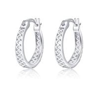 KINGWHYTE Celtic Knot Earrings 925 Sterling Silver Hoop Earrings Hypoallergenic Irish Celtic Huggie Earrings Irish Jewellery Gifts for Women Girls