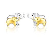 KINGWHYTE Elephant Earrings for Women 925 Sterling Silver Elephant Stud Earrings Elephant Jewelry Gift for Women Girls Girlfriend Daughter