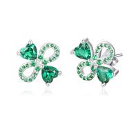 KINGWHYTE Infinity Clover Earrings 925 Sterling Silver Four Leaf Clover Earrings Irish Green Earring For Women St Patricks Day Earring Infinity Jewellery Gifts For Women Ladies