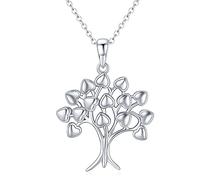 KINGWHYTE Tree of Life Necklace S925 Sterling Silver Family Tree Pendant Necklaces for Women Gifts Jewellery for Women Girls Mom Grandma Sister Daughter