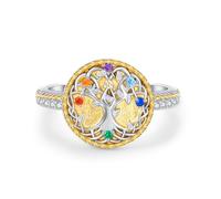 KINGWHYTE Tree of Life Ring 925 Sterling Silver Ring for Women Adjustable Celtic Knot Tree of Life Rings Family Jewellry Anniversaries Birthday Christmas for Wife Mom Grandma