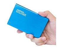 Kingwin Data Armor USB 3.0 to 2.5” Aluminum External Enclosure for 7mm & 9.5mm 2.5 inch SATA SSD/HDD, UASP Support, 5Gbps Transfer Rate [Support SATA I/II/III] and [Optimized for SSD]-Blue