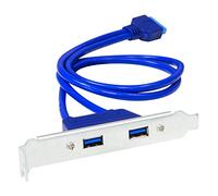 Kingwin Two Port USB 3.0 Bracket Cable with Built-In 20-Pin Header (KW-PCI2USB3)