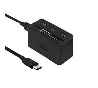 Kingwin USB C Hub Adapter w/Card Reader Write & USB 3.0 HUB - Thunderbolt 3 Supports High Speed SD MS Micro M2 CF For Macbook, Laptop, Desktop type-c