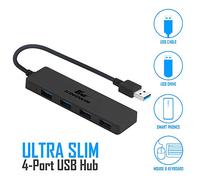 Kingwin USB Hub 4 Port USB 3.0 Data Hub for Mobile SSD, MacBook, Mac Pro/Mini, iMac, Chromebook, Surface Pro, USB Flash Drives, Notebook PC, XPS, and More [Ultra Slim]
