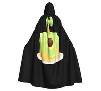 Kingww Avocado Bowknot Pudding Halloween Hooded Cloak For Men And Women: Lightweight Polyester Cloak With Hood - Perfect For Cosplay, Halloween & Costume Parties