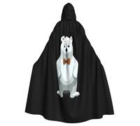 Kingww Hesitant White Bear Halloween Hooded Cloak For Men And Women: Lightweight Polyester Cloak With Hood - Perfect For Cosplay, Halloween & Costume Parties