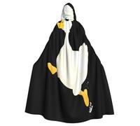 Kingww Little White Duck Jumping Halloween Hooded Cloak For Men And Women: Lightweight Polyester Cloak With Hood - Perfect For Cosplay, Halloween & Costume Parties