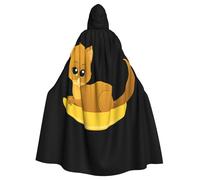 Kingww Little Yellow Weasel In The Cradle Halloween Hooded Cloak For Men And Women: Lightweight Polyester Cloak With Hood - Perfect For Cosplay, Halloween & Costume Parties