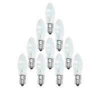 KINGYEENUO E10 Candle Light Bulbs 3W 34V Candle Arch Bridge Bulb Replacement Christmas Lamp Warm White 2200K, E10 Tapered Bulb for Bridge Arch Fairy Lights Candlestick, 10 Pack