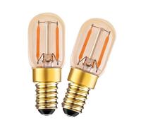 KINGYEENUO Mini E14 LED Bulb, 1W Amber Vintage Night Light Bulbs Dimmable, SES Small Screw LED Filament Bulbs, Ultra Warm White 2200K, 10W Equivalent, Home Ceiling Chandelier Light Bulbs, 2 Pack