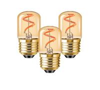 KINGYEENUO Vintage E27 LED Bulb 1.5W, Amber Night Light Bulbs Dimmable, Edison Screw LED Filament Bulbs, Ultra Warm White 2200K, 15W Equivalent, Home Ceiling Chandelier Light Bulbs, 3 Pack