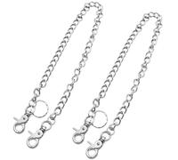 KingYH 2 Pack 54cm Chain for Jeans Pants Chain Trousers Pocket Chain Wallet Chain Clips with Key Ring for Men and Women Fashion Hip Jeans Punk Trouser Decoration Keys Wallet Clothes Accessories