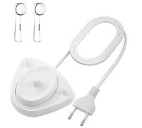 KingYH Electric Toothbrush Charger for Braun Oral B 3757 with Electric Toothbrush Holder 2 Protective Caps for Toothbrush Pro 3000 3500 3900 iO4 iO6 Model Travel Charger
