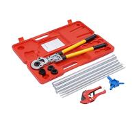 KinHall Hydraulic Crimping Pliers 16-32 mm 6T TH Crimping Pliers with Calibrators Bending Springs Hand Press Pliers Pipe Shears Bending Spring Composite Pipe for Composite Pipes PEX Crimping Pliers