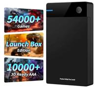Kinhank 12TB Launch Box Edition Retro Gaming HDD Hard drive 54000+ Classics, Game Ready 3D, 3A 10000+, USB 3.0, 12TB Portable External Game Hard Drive Disk for Win 8/10/11