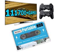 Kinhank 500G HDD External Hard Drive with Batocera 33 System, Retro Game Console with 111700 Games, Compatible with Most Emulators,SATA 3.0, for Laptop/PC/Windows/Mac OS