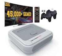 Kinhank Retro Game Console 64GB, Super Console X PRO Built-in 90,000+ Games, Video Game Console Systems for 4K TV HD/AV Output, Dual Systems, Compatible with PS1/PSP/MAME/ATARI (64G)