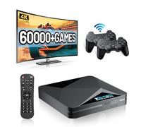 Kinhank Super Console X2 Retro Game Console with 100000+Games,Video Game Console EmuELEC 4.5&Android 9.0 in 1,Compatible with PSP/PS1/DC/MAME,2 Controllers