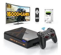 Kinhank Super Console X5 PRO Retro Game Console with 16000+ Games, Android 12.0 OS, 8GB RAM, 64GB ROM, 8K UHD Output, Wi-Fi 6, BT 5.0, Gigabit Ethernet, Wireless Controller