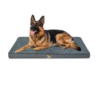 KinHaven Orthopedic Dog Bed - Waterproof XXL Large Dog Bed with Removable Washable Cover, Egg Crate Foam Mattress mat with Non-Slip Bottom for Dogs, 119x74x10cm