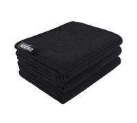 KinHwa 10 x Black Kitchen Towels, Microfibre Cloth, Washable, Thick Kitchen Towels, Lint Free, 20 cm x 20 cm